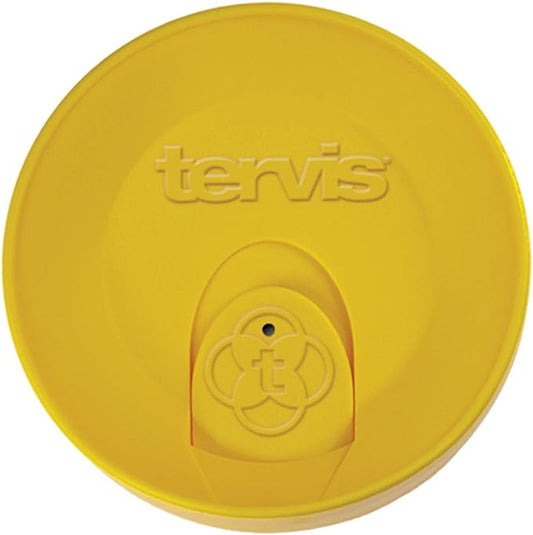 Tervis Travel Lid Made in USA Double Walled Insulated Tumbler Travel Cup Keeps Drinks Cold & Hot, Fits 10oz Tumblers, Yellow