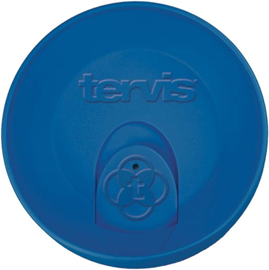 Tervis Travel Lid Made in USA Double Walled Insulated Tumbler Travel Cup Keeps Drinks Cold & Hot, Fits 24oz Tumblers & 16oz Mugs, Blue