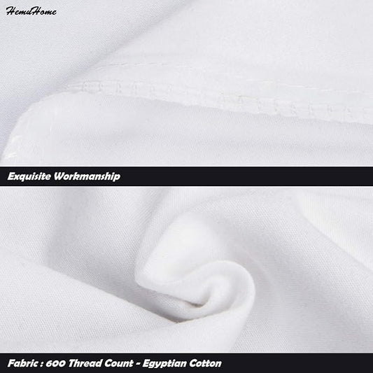 Toddler Pillowcase Set of 2 PC 600 TC 100% Egyptian Cotton Toodler 14x20 Inch Small Baby Travel Pillow Case Envelope Closer Decorative Soft Cozy Travel Kids Nursery Preschool Pillow Cases, White