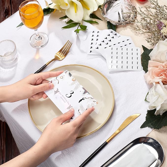 OLYCRAFT 2400pcs 4 Styles Black Meal Stickers 0.4 inch Food Choice Sticker Place Card Stickers Carrot/Chicken/Cow/Fish Wedding Meal Indicator Stickers Meal Stickers for Place Cards Party Supplies
